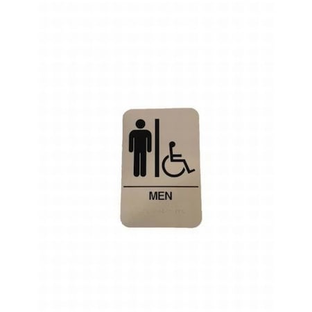 Don-Jo Men's / Handicap ADA Tan Bathroom Sign HS905001